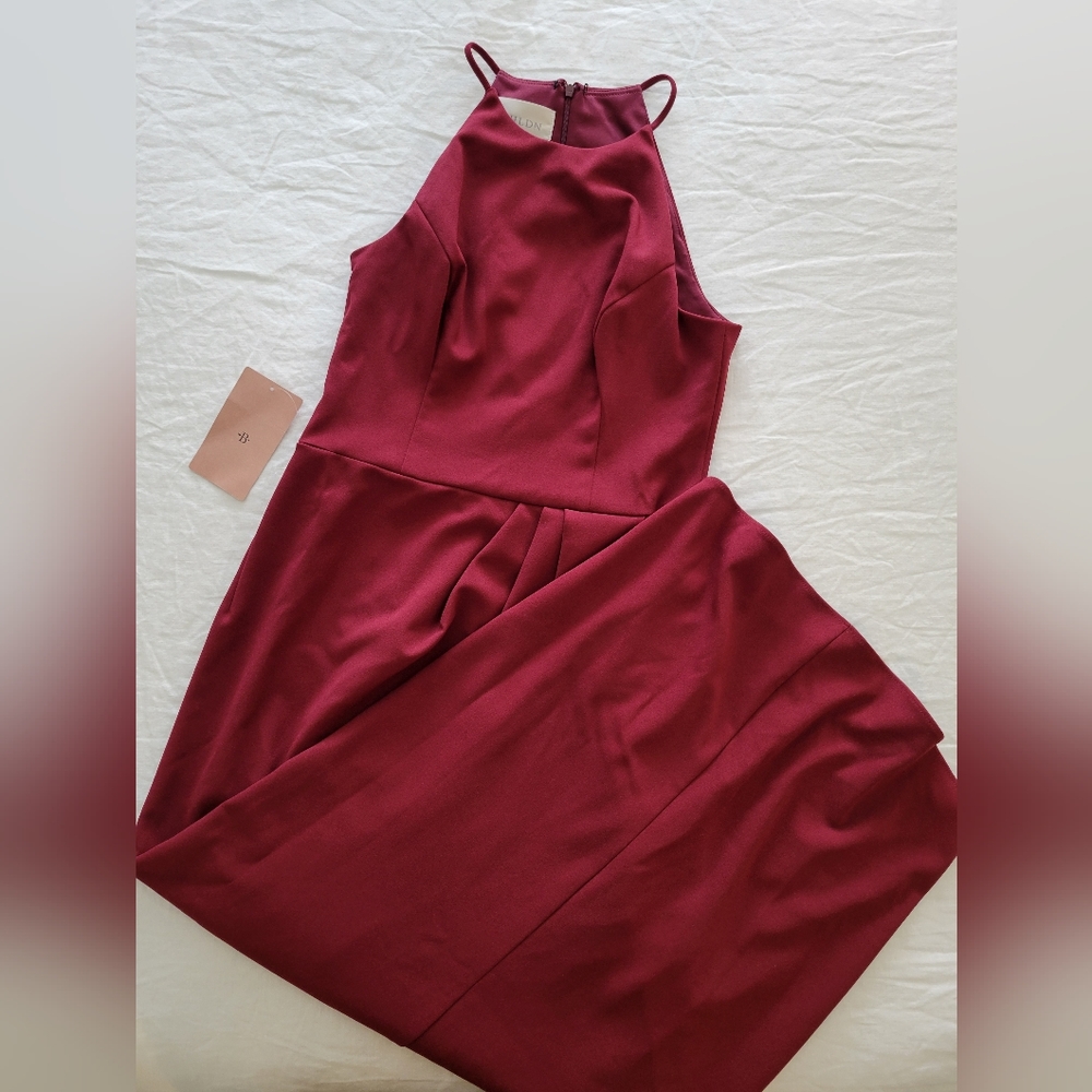 BHLDN Bordeaux Bridesmaid Dress